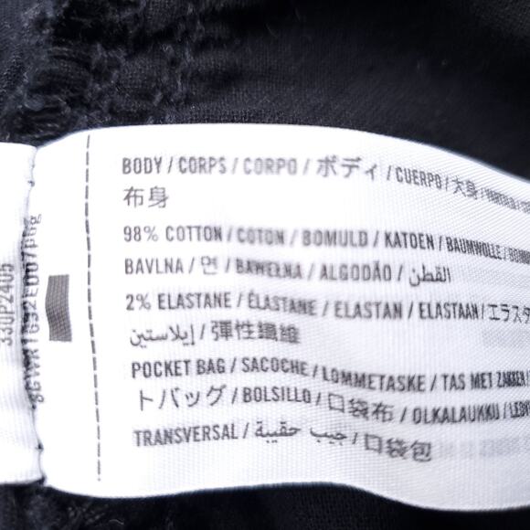 Hollister Loose Cargo Pants Baggy 100% Cotton Women 29x30 Black - Picture 10 of 11